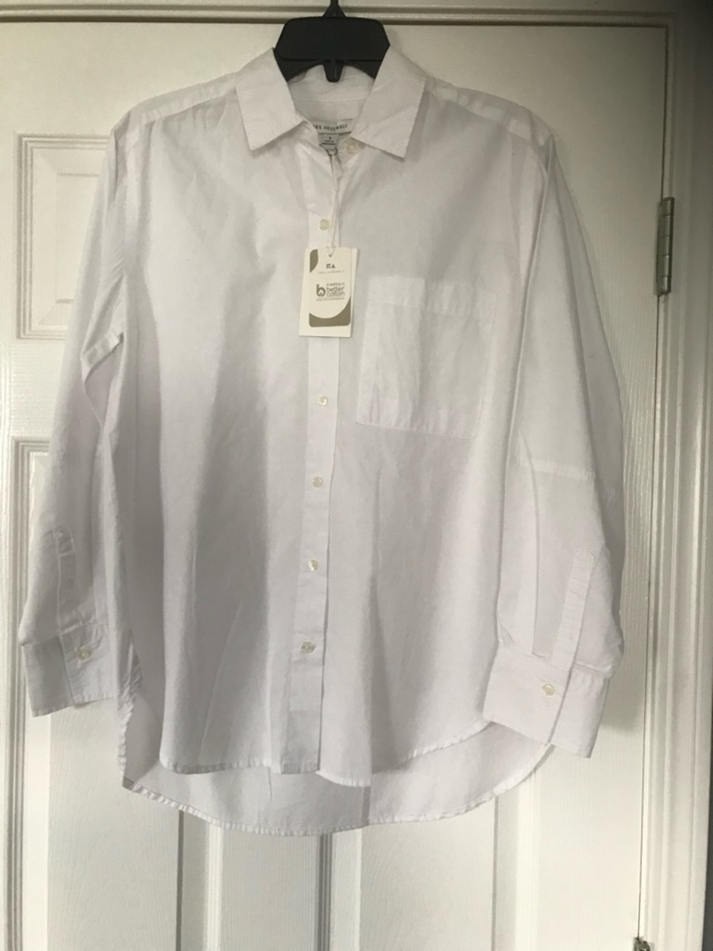Women's White Button-Down Shirt — Relaxed Cotton Poplin